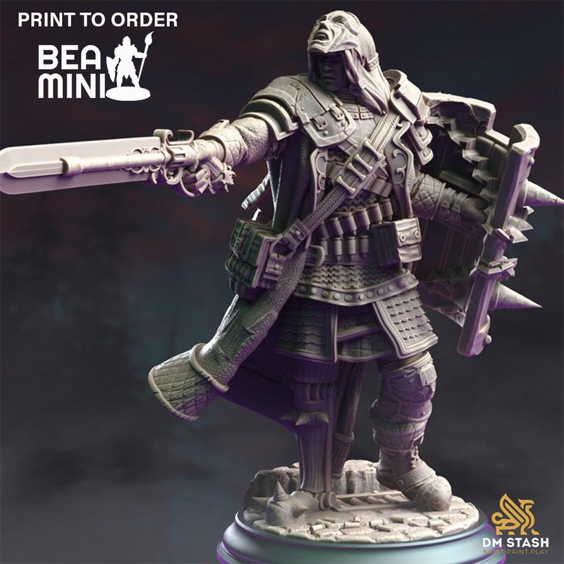 Veteran Vampire Hunter – Dane | BeaMini Print to Order Miniatures