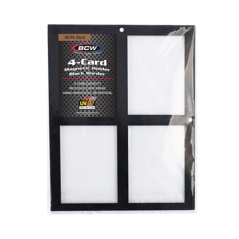 BCW Magnetic 4-Card Holder – 35 PT. Black Border