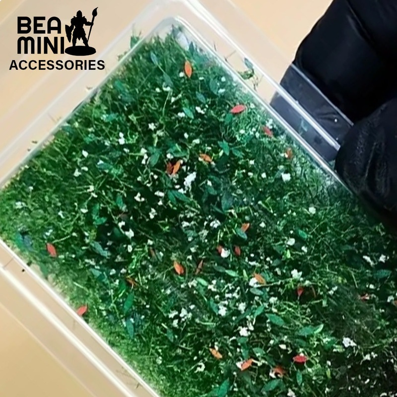Bea Mini Basing Tufts – Mixed Colour Shrubs Hand Tear Tufts
