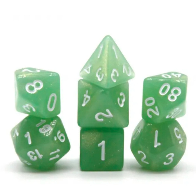 Eva – 7 Piece Polyhedral Dice Set + Dice Bag