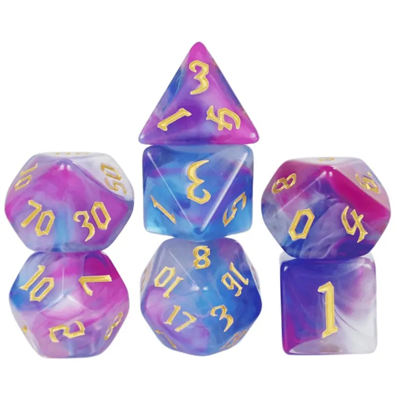 Dragons Dreaming – 7 Piece Polyhedral Dice Set + Dice Bag