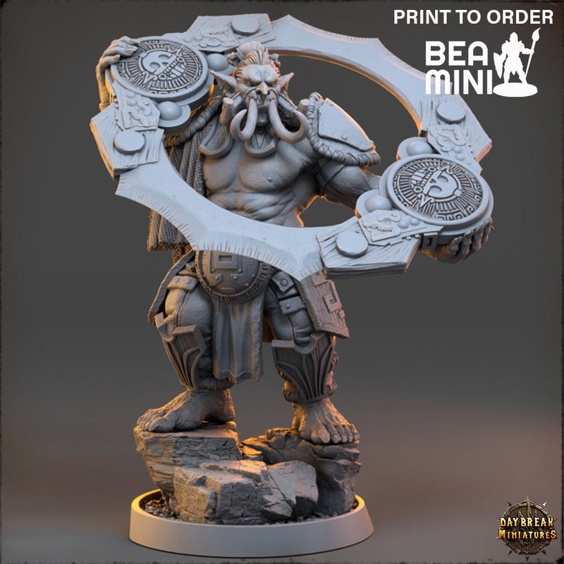 Circer Malaar – The Mammoth Ogres of Skull Mountain | BeaMini Print to Order Miniatures