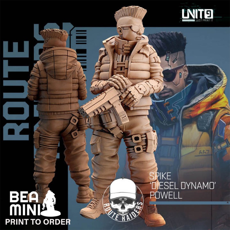 Spike ‘Diesel Dynamo’ Powell | BeaMini Print to Order Miniatures