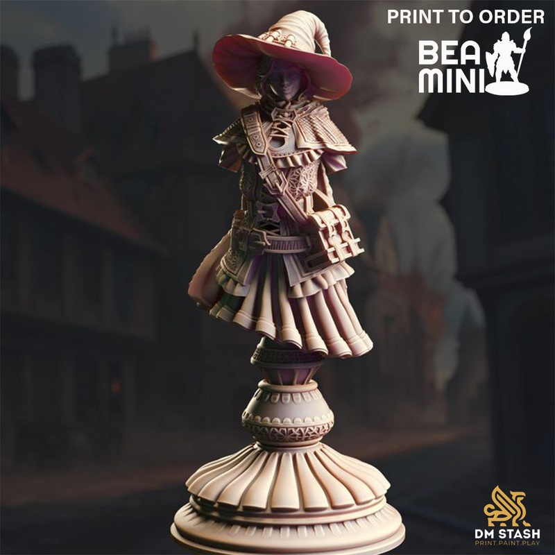 Alia of Ardris – Human Wizard – Bust | BeaMini Print to Order Miniatures