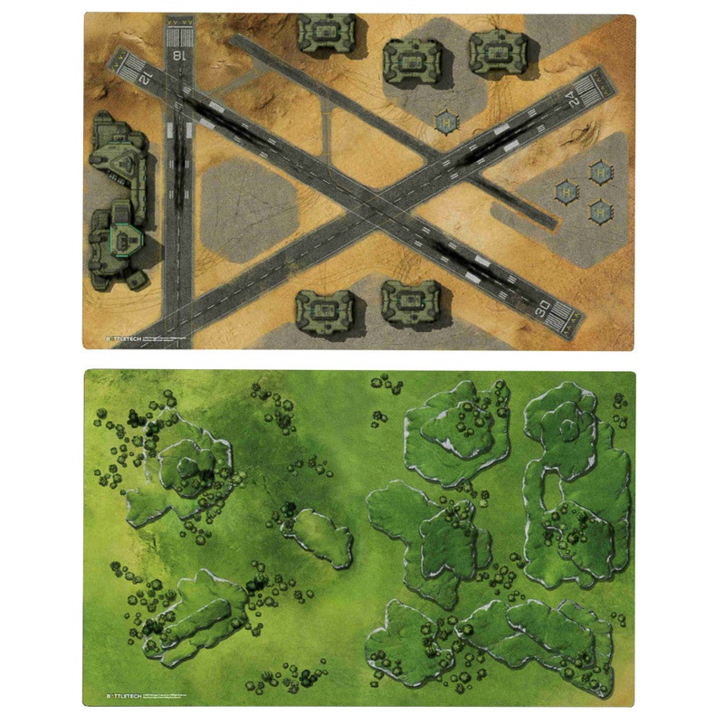 BattleTech: Alpha Strike – Aerobase #1/Rolling Woodland #1 Hexless Battlemat